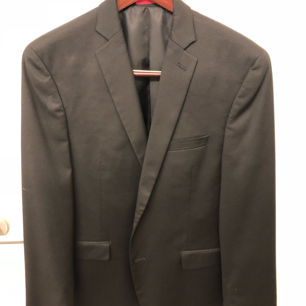 Black Slim Fit Alfani Red Suit